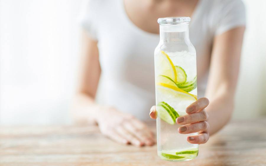 Flavored water to quench thirst, prevent dehydration.