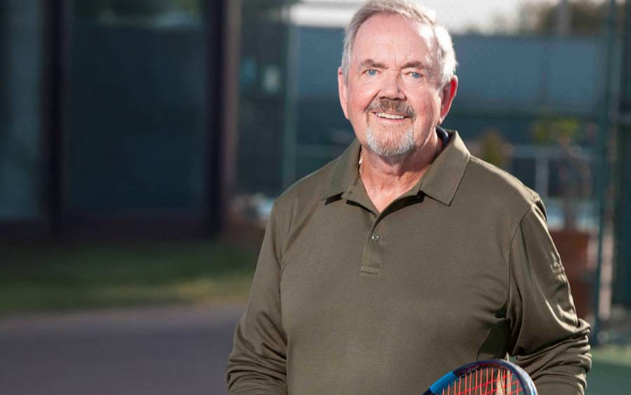 Dennis Higginbottom, 76, an ex-smoker is back on the tennis court after Scripps Cancer Center's lung cancer screening program worked to help detect lung cancer early. 