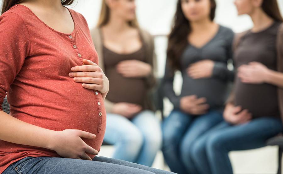 Premium Photo  Group of pregnant women at courses for expectant
