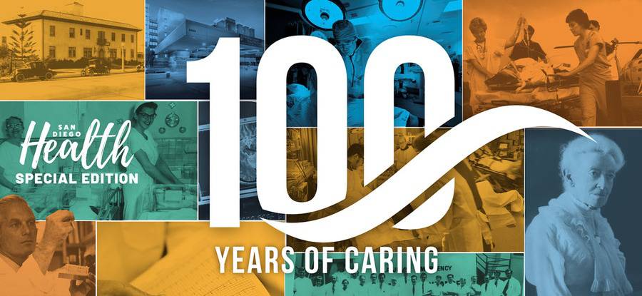 San Diego Health Magazine Cover - 100 years of caring special edition