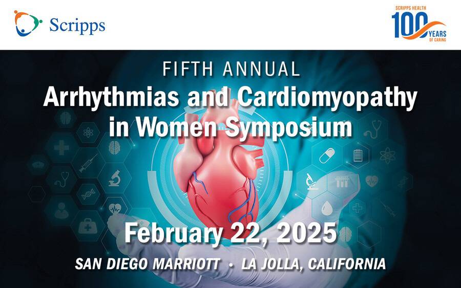 Fifth Annual Arrhythmias and Cardiomyopathy in Women Symposium, February 22, 2025 at San Diego Marriott in La Jolla California