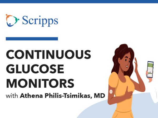 Continuous glucose monitoring thumbnail featuring Dr. Tsimikas.