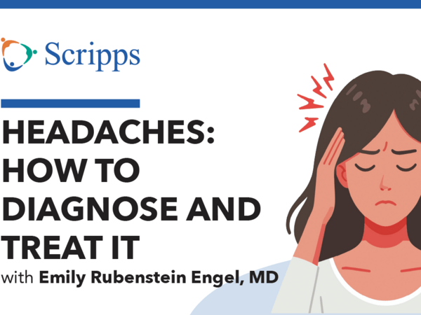 Thumbnail for video and podcast featuring Dr. Engel discussing treatment for headaches.