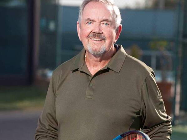 Dennis Higginbottom, 76, an ex-smoker is back on the tennis court after Scripps Cancer Center's lung cancer screening program worked to help detect lung cancer early.