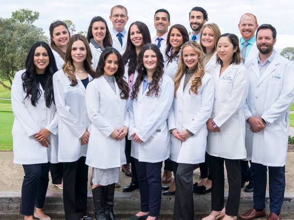 A group photo of the 2023-2024 fellows from the Hematology and Medical Oncology Fellowship Program at Scripps Clinic.